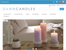 Tablet Screenshot of dawncandles.com
